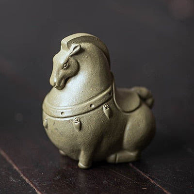 PINNY Purple Clay Horse Decoration Statues Ceramics Animal Figurines Handmade Tea Pet Tea Ceremony Ornaments acacuss