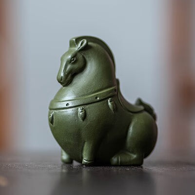 PINNY Purple Clay Horse Decoration Statues Ceramics Animal Figurines Handmade Tea Pet Tea Ceremony Ornaments acacuss