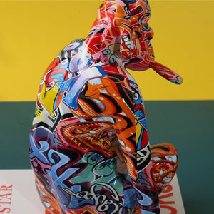 Painted Colorful Smoking Monkey Ornament Creative Home Modern Decoration Ornaments Wine Cabinet Office Decor Desktop Crafts acacuss