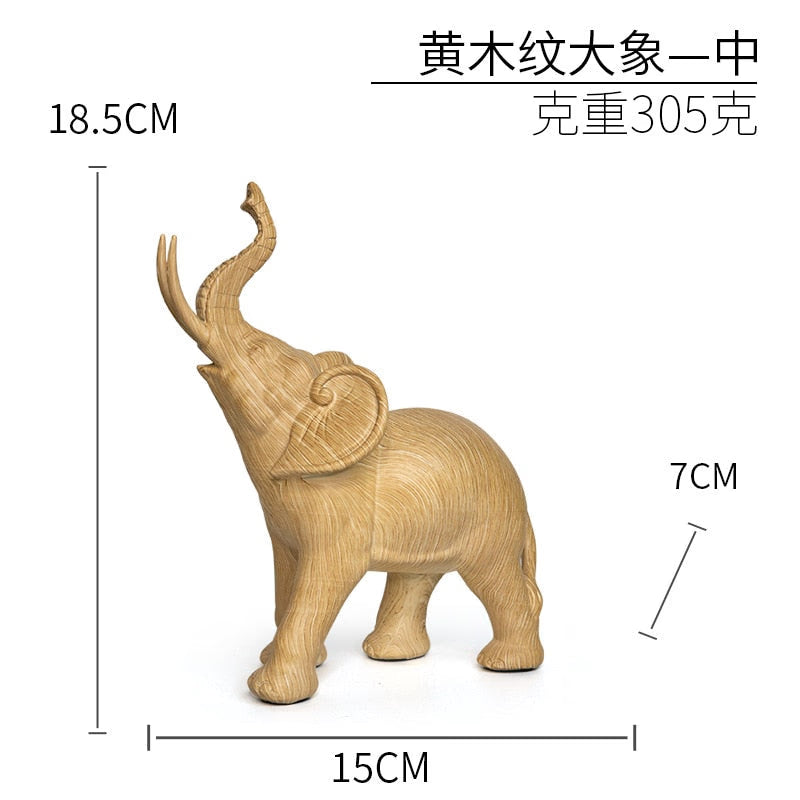 Painting Art Elephant Sculptures Modern Figurines Home Decoration Resin Animal Statue Nordic LivingRoom Interior Decor Girl Gift acacuss