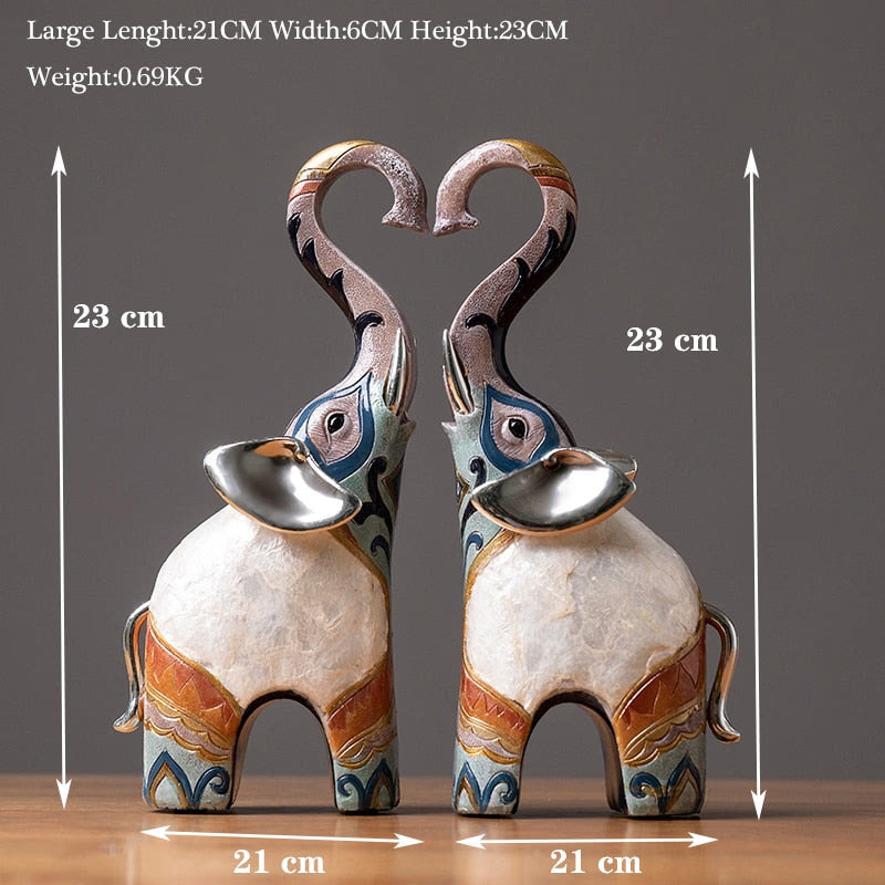 Painting Art Elephant Sculptures &amp; Figurines Modern Decoration Home Resin Animal Statue Nordic Living Room Nordic Interior Decor acacuss