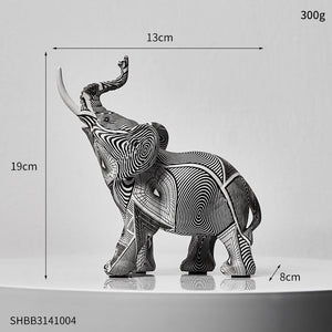 Painting Art Elephant Sculptures &amp; Figurines Modern Decoration Home Resin Animal Statue Nordic Living Room Nordic Interior Decor acacuss