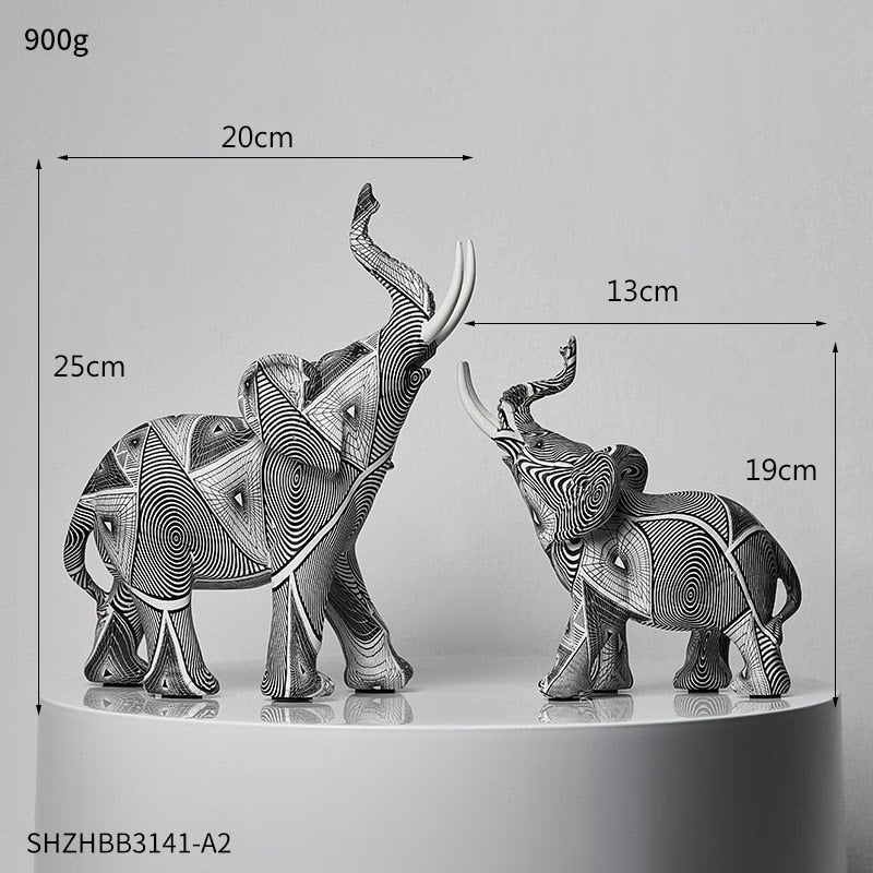 Painting Art Elephant Sculptures &amp; Figurines Modern Decoration Home Resin Animal Statue Nordic Living Room Nordic Interior Decor acacuss