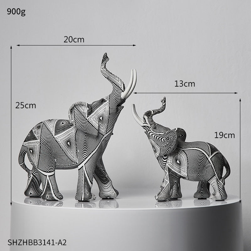 Painting Art Elephant Sculptures &amp; Figurines Modern Decoration Home Resin Animal Statue Nordic Living Room Nordic Interior Decor acacuss