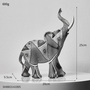 Painting Art Elephant Sculptures &amp; Figurines Modern Decoration Home Resin Animal Statue Nordic Living Room Nordic Interior Decor acacuss