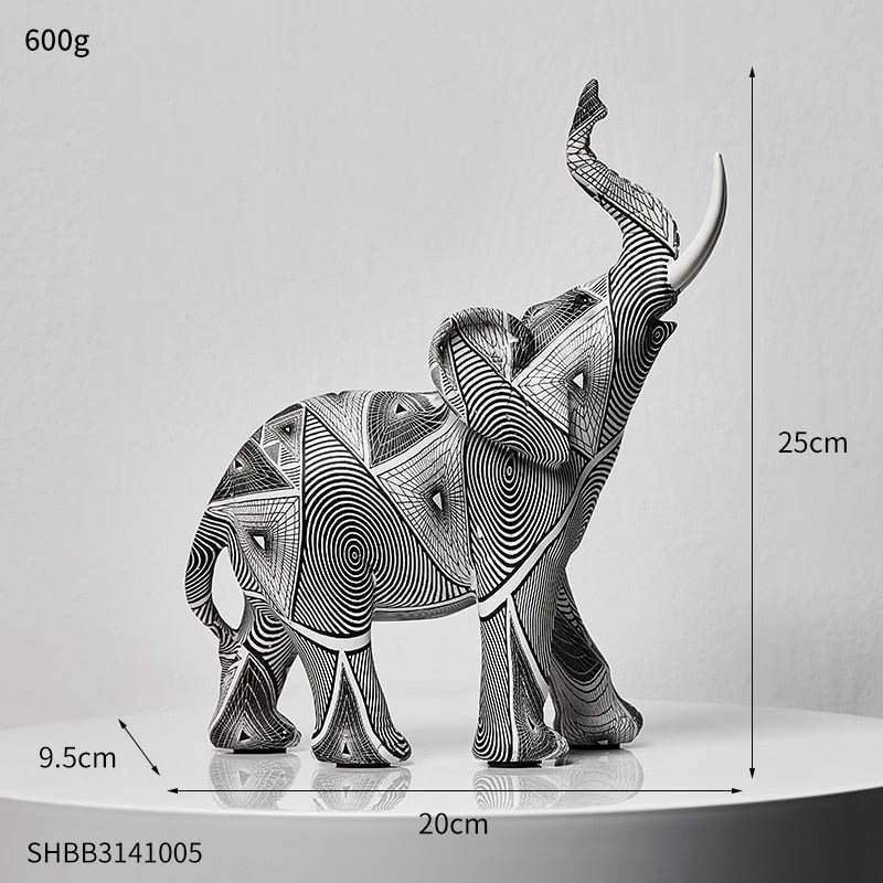 Painting Art Elephant Sculptures &amp; Figurines Modern Decoration Home Resin Animal Statue Nordic Living Room Nordic Interior Decor acacuss