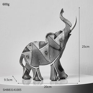 Painting Art Elephant Sculptures &amp; Figurines Modern Decoration Home Resin Animal Statue Nordic Living Room Nordic Interior Decor acacuss
