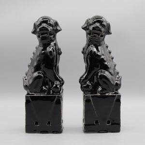 Pair of foo dogs, Fu dogs, Buddha dogs, Chinese guardian lions, Ceramic sculpture, Home decoration acacuss