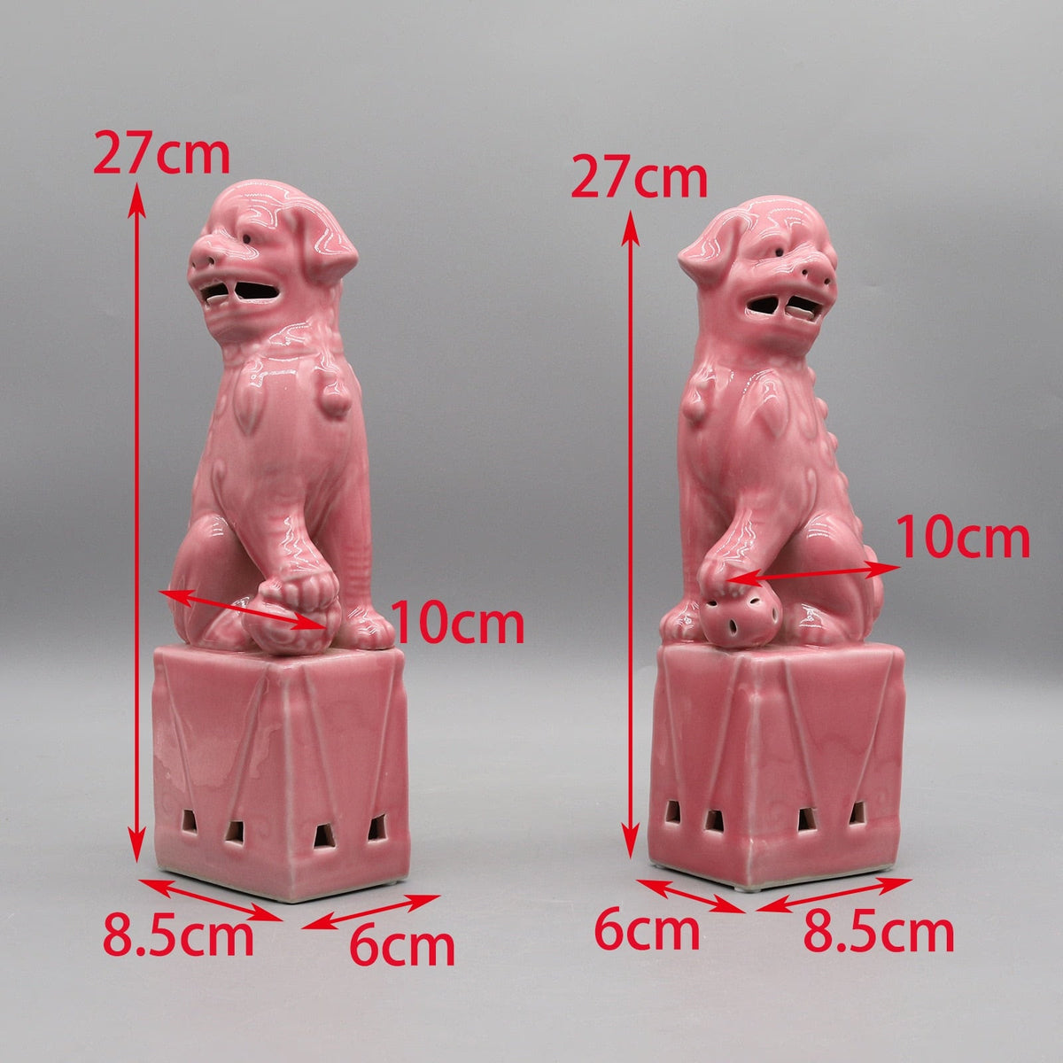 Pair of foo dogs, Fu dogs, Buddha dogs, Chinese guardian lions, Ceramic sculpture, Home decoration acacuss