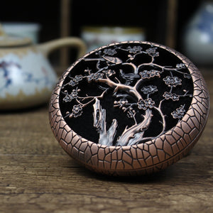 Pan Incense Furnace Bird Singing Flower Fragrance Hollow Incense Furnace Agarwood Sandalwood Incense Holder acacuss