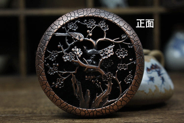 Pan Incense Furnace Bird Singing Flower Fragrance Hollow Incense Furnace Agarwood Sandalwood Incense Holder acacuss