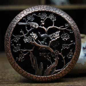 Pan Incense Furnace Bird Singing Flower Fragrance Hollow Incense Furnace Agarwood Sandalwood Incense Holder acacuss