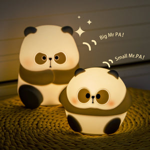 Panda Night Lights For Kids Cute Animal Silicone Timing Rechargeable Lamp Cartoon Panda Bedroom Decoration Kids Boys Girls Gift acacuss