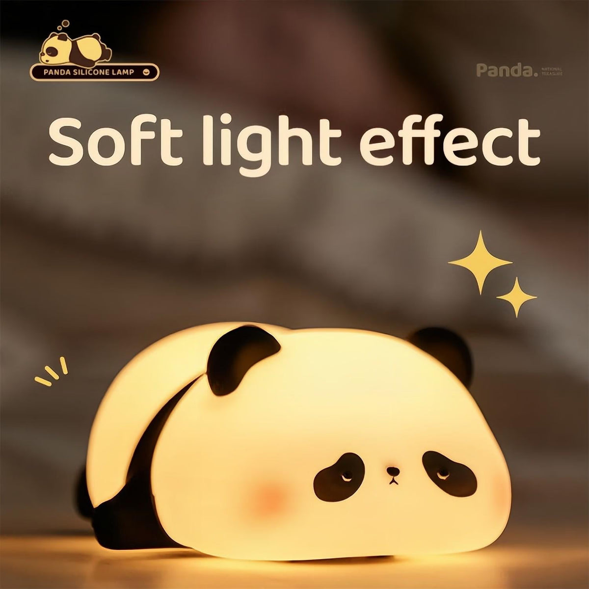 Panda Night Lights For Kids Cute Animal Silicone Timing Rechargeable Lamp Cartoon Panda Bedroom Decoration Kids Boys Girls Gift acacuss