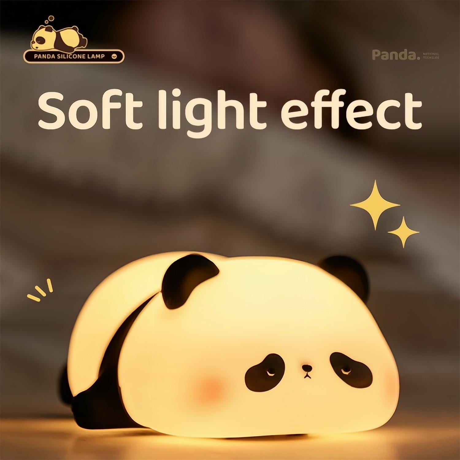 Panda Night Lights For Kids Cute Animal Silicone Timing Rechargeable Lamp Cartoon Panda Bedroom Decoration Kids Boys Girls Gift acacuss