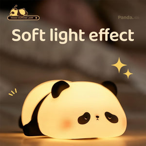 Panda Night Lights For Kids Cute Animal Silicone Timing Rechargeable Lamp Cartoon Panda Bedroom Decoration Kids Boys Girls Gift acacuss