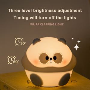 Panda Night Lights For Kids Cute Animal Silicone Timing Rechargeable Lamp Cartoon Panda Bedroom Decoration Kids Boys Girls Gift acacuss