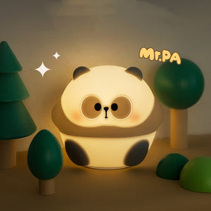 Panda Night Lights For Kids Cute Animal Silicone Timing Rechargeable Lamp Cartoon Panda Bedroom Decoration Kids Boys Girls Gift acacuss