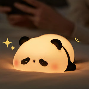 Panda Night Lights For Kids Cute Animal Silicone Timing Rechargeable Lamp Cartoon Panda Bedroom Decoration Kids Boys Girls Gift acacuss