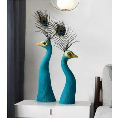 ACACUSS Peacock MID Century Modern Decor sculpture VASE Nordic Minimalist Decorative Ornaments Flower Arrangement - housewarming Gift - ACACUSS