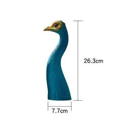ACACUSS Peacock MID Century Modern Decor sculpture VASE Nordic Minimalist Decorative Ornaments Flower Arrangement - housewarming Gift - ACACUSS