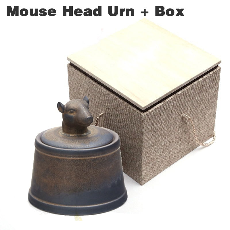 Pet Ashes Cremation Holder Urns Dog Cat Memorial Casket Animal Funeral Keepsake 500g Large Capacity Pig Horse OX Caskets Copper acacuss