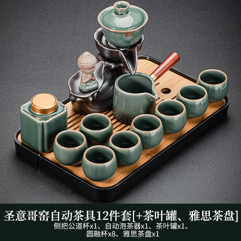Porcelain Chinese Ceremony Tea Set Bowl Accessories Pair 6 Persons Tool Tea Set Luxury Chinese Style Taza Mate Tableware AB50TS acacuss