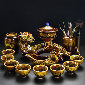 Porcelain Gaiwan Chinese Tea Set Complete Set Puer Chinese Portable Tea Set Luxury Vintage Juego De Te Tea Ceremony acacuss