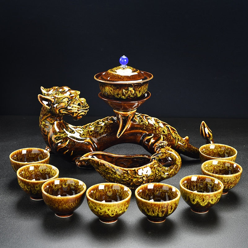 Porcelain Gaiwan Chinese Tea Set Complete Set Puer Chinese Portable Tea Set Luxury Vintage Juego De Te Tea Ceremony acacuss