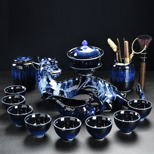 Porcelain Gaiwan Chinese Tea Set Complete Set Puer Chinese Portable Tea Set Luxury Vintage Juego De Te Tea Ceremony acacuss