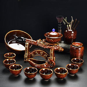 Porcelain Gaiwan Chinese Tea Set Complete Set Puer Chinese Portable Tea Set Luxury Vintage Juego De Te Tea Ceremony acacuss