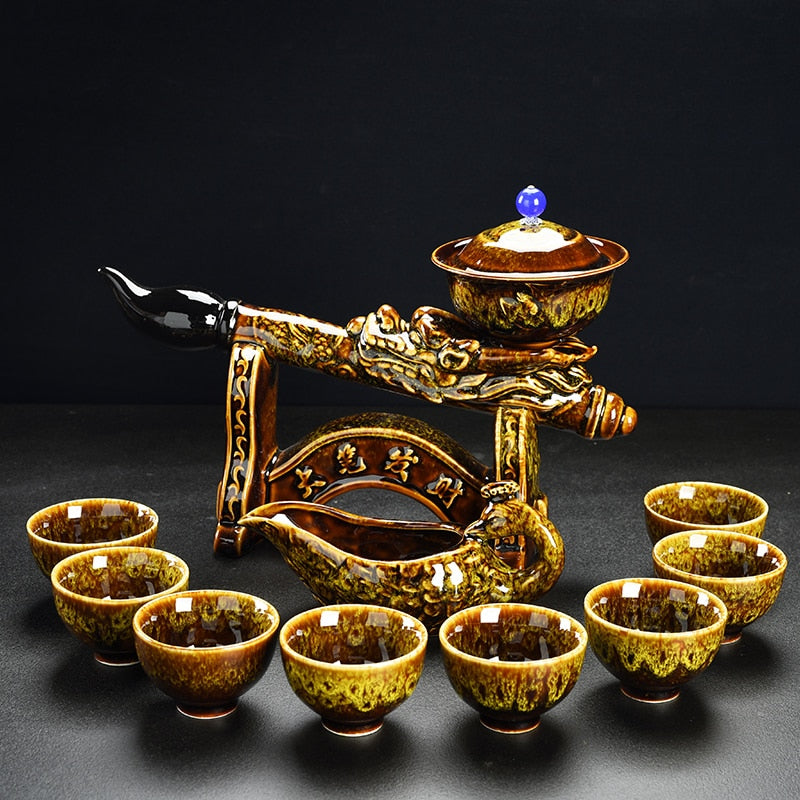 Porcelain Gaiwan Chinese Tea Set Complete Set Puer Chinese Portable Tea Set Luxury Vintage Juego De Te Tea Ceremony acacuss