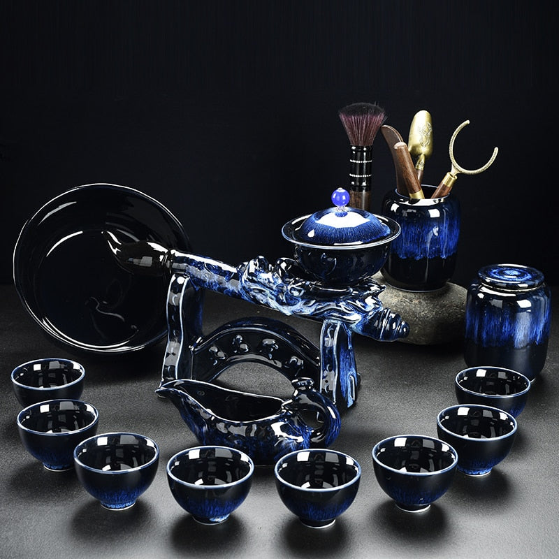 Porcelain Gaiwan Chinese Tea Set Complete Set Puer Chinese Portable Tea Set Luxury Vintage Juego De Te Tea Ceremony acacuss