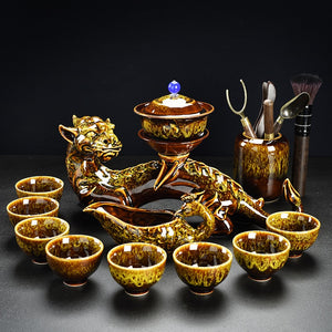 Porcelain Gaiwan Chinese Tea Set Complete Set Puer Chinese Portable Tea Set Luxury Vintage Juego De Te Tea Ceremony acacuss