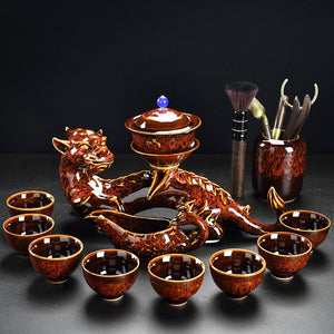 Porcelain Gaiwan Chinese Tea Set Complete Set Puer Chinese Portable Tea Set Luxury Vintage Juego De Te Tea Ceremony acacuss