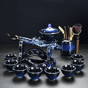 Porcelain Gaiwan Chinese Tea Set Complete Set Puer Chinese Portable Tea Set Luxury Vintage Juego De Te Tea Ceremony acacuss