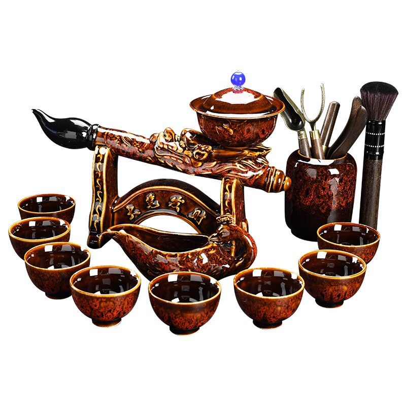 Porcelain Gaiwan Chinese Tea Set Complete Set Puer Chinese Portable Tea Set Luxury Vintage Juego De Te Tea Ceremony acacuss