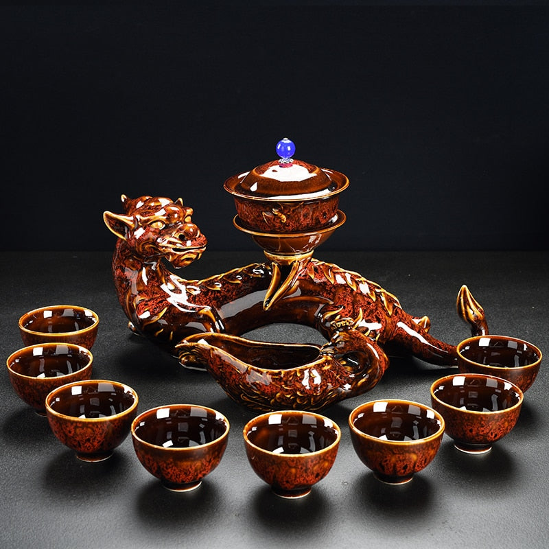 Porcelain Gaiwan Chinese Tea Set Complete Set Puer Chinese Portable Tea Set Luxury Vintage Juego De Te Tea Ceremony acacuss