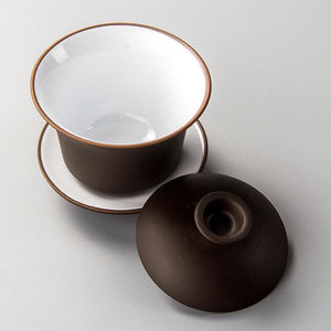 Porcelain Gaiwan Solid Color Tea Bowl with Saucer Lid Kit Master Tea Tureen Teaware Drinkware Decor Chinese Kung Fu Tea Set acacuss