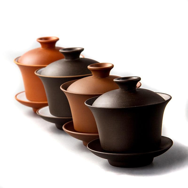 Porcelain Gaiwan Solid Color Tea Bowl with Saucer Lid Kit Master Tea Tureen Teaware Drinkware Decor Chinese Kung Fu Tea Set acacuss