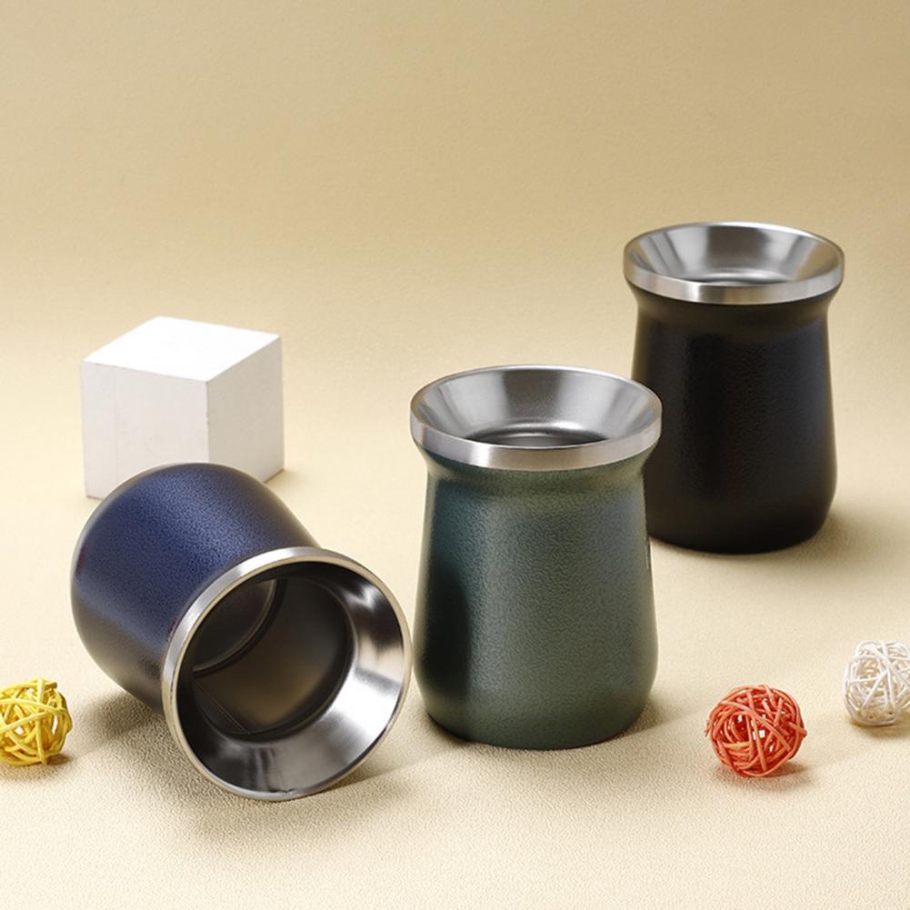 Practical Mate Cup Stainless Steel Tea Cup with Straw Anti-rust Portable Drinking Mate Cup Drinking Water acacuss