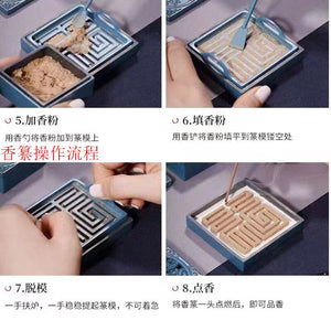 Pure Copper Burning Blue Incense Burner Kits Home Entry Fragrance Incense Seal Tool DIY Incense Making Kit Incense Mold Tool acacuss