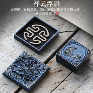 Pure Copper Burning Blue Incense Burner Kits Home Entry Fragrance Incense Seal Tool DIY Incense Making Kit Incense Mold Tool acacuss