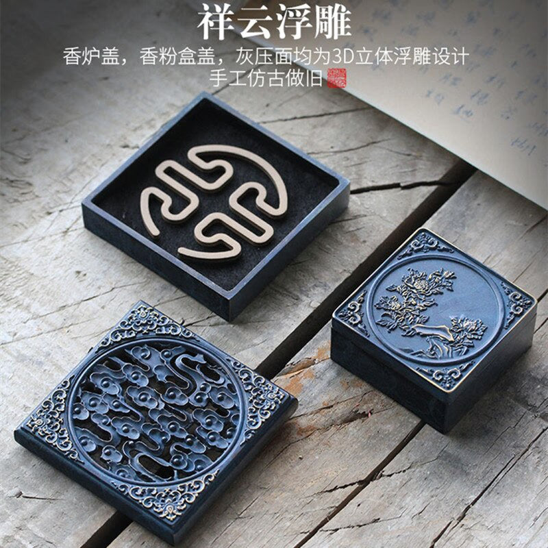 Pure Copper Burning Blue Incense Burner Kits Home Entry Fragrance Incense Seal Tool DIY Incense Making Kit Incense Mold Tool acacuss