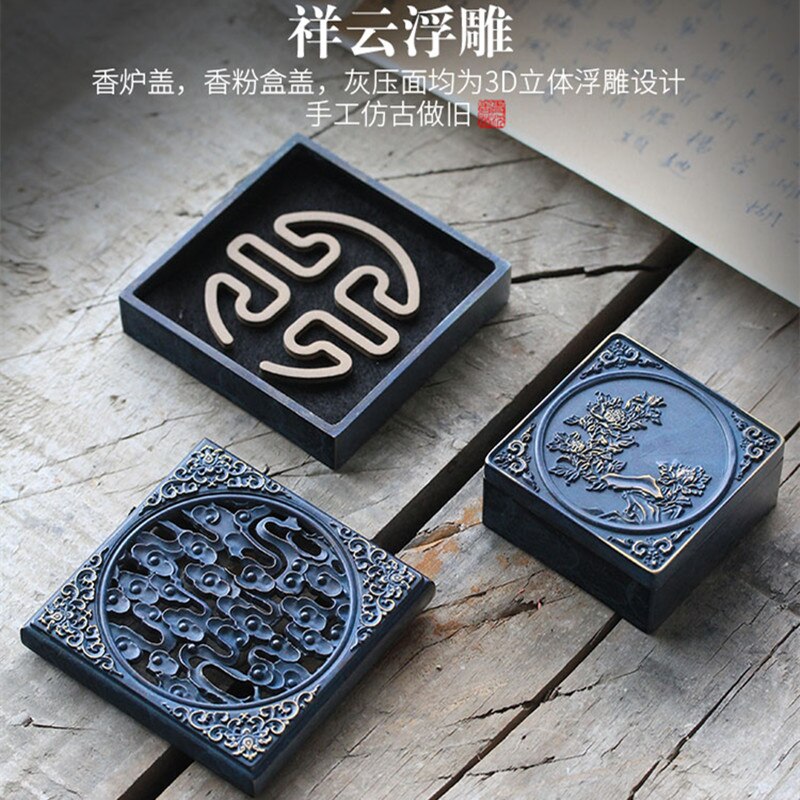 Pure Copper Burning Blue Incense Burner Kits Home Entry Fragrance Incense Seal Tool DIY Incense Making Kit Incense Mold Tool acacuss