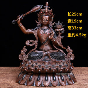 Pure Copper Manshu Bodhisattva/Buddha Statue Ornaments Manshu Tibetan Buddhism Tantra Nepal Crafts Worship acacuss