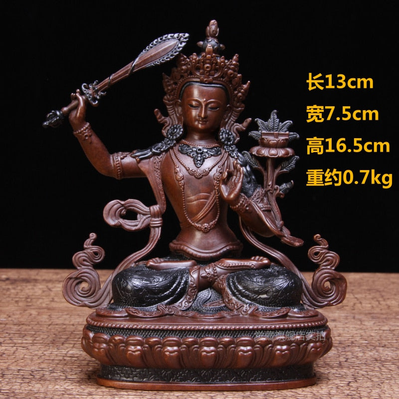 Pure Copper Manshu Bodhisattva/Buddha Statue Ornaments Manshu Tibetan Buddhism Tantra Nepal Crafts Worship acacuss