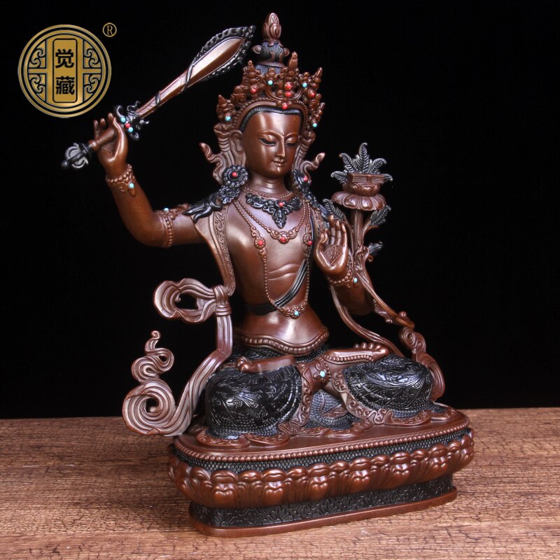 Pure Copper Manshu Bodhisattva/Buddha Statue Ornaments Manshu Tibetan Buddhism Tantra Nepal Crafts Worship acacuss