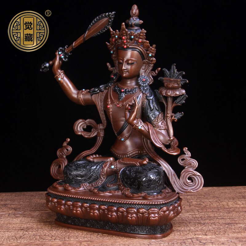 Pure Copper Manshu Bodhisattva/Buddha Statue Ornaments Manshu Tibetan Buddhism Tantra Nepal Crafts Worship acacuss