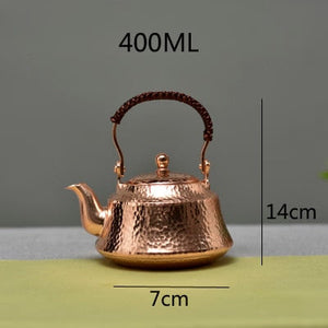 Pure Copper Tea Kettle Handmade Teapot Retro Pot for Kung Fu Tea Teaware Teapot and cup acacuss